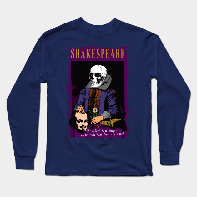 William Shakespeare Quote Long Sleeve T-Shirt by Exile Kings 